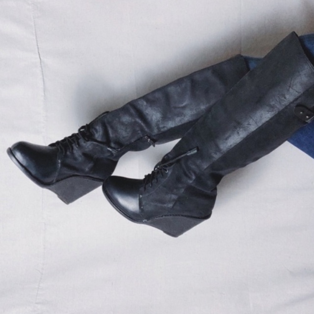 $795 RAG & BONE Butakahn Platform Boots 8 rare